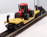 Lionel 6-16957 Depressed-Center Flatcar with ERTL Case 4WD Loader O Scale Used Excellent