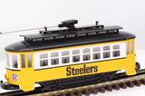 MTH Railking 30-2581 NFL - Pittsburgh Steelers Bump-n-Go Trolley O SCALE Like New WRONG Box