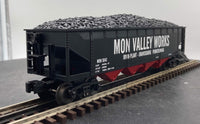 MTH Railking 30-75221 Mon Valley RailKing 4-Bay Hopper Car O SCALE Like New