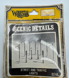 Woodland Scenic D248 STREET AND TRAFFIC LIGHTS HO SCALE (ONE STREET LIGHT BROKEN) Used AS IS Damaged Box