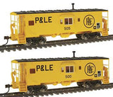 Walthers 932-27631 PITTSBURGH & LAKE ERIE Bay Window Caboose Platinum Line Ready-to-Run 2 Pack HO Scale NEW