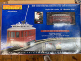MTH 30-4041-0 NY Transit Trolley set RailKing O Scale Used