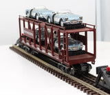 MTH Railking 30-7007D Pennsylvania Auto Carrier Flatcar W/4 1960 Corvettes Car O SCALE Like New