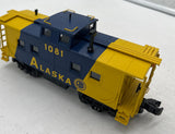 MTH Railking 30-7752 Alaska Steel Caboose - Alaska O SCALE Like New