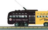MTH Railking 30-2586-1 Pittsburgh Steelers Terrible Trolley PCC Electric Street Car With Proto-Sound 2.0 SIGNED by Myron Cope O SCALE Like New limited