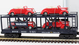 MTH Railking 30-76309 Wabash Auto Carrier Flat Car w/(4) '37 V8 Convertibles O SCALE Like New