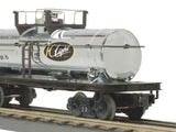 MTH Railking 30-73238 Pittsburgh Brewing Company PBC - Iron City IC Light Chrome tank car  O SCALE Like New