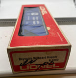 Lionel 6-9260 Reynolds Billboard Covered Hopper O SCALE Used Excellent Damaged Box