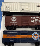 Micro Trains Atlas Mixed Lot 100 Micro Trains Norfolk & Western Boxcar, Borg Warner Reefer and Atlas B&O Boxcar Modern Couplers N Scale  Used Excellent No Box