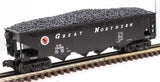 MTH 30-7006E  Great Northern 4 Bay hopper with Coal load O SCALE Used No Box