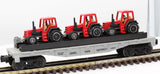 Lionel 6-16907 Flat Car W/Farm Tractors O Scale Used