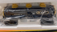 MTH Railking 30-7367 Iron City RailKing 3-Dome Tank Car Light Car BLACK O SCALE NEW