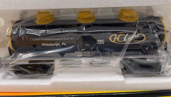MTH Railking 30-7367 Iron City RailKing 3-Dome Tank Car Light Car BLACK O SCALE NEW
