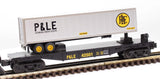MTH Railking 30-76515 Pittsburgh & Lake Erie RailKing Flat Car w/40' Trailer O SCALE Like New