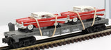 MTH Railking 30-7610 w/57 Chevys Flat Car #1957 O SCALE Used Excellent