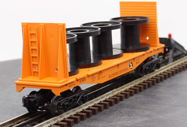 K-Line K-6675 Illinois Central Flatcar with spools O SCALE Like New