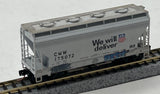 Micro-Trains MTL 92130 Union Pacific / Chicago & North Western 2-Bay Covered Hopper 175072 w graffiti N SCALE Like New