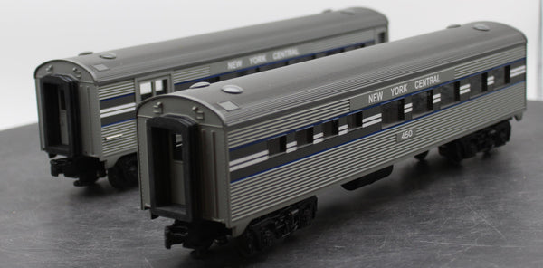 MTH Railking 30-6024 New York Central 2-Car O-27 Streamlined Combo/Diner Set O SCALE Used Excellent Damaged Box