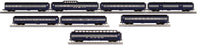 MTH 30-68229 Baltimore & Ohio B&O 4 car 60' Streamlined Passenger Set with 30-68230 2 pack, 30-68231 passenger car AND 30-68232 Vista Dome Car O Scale NEW