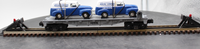 MTH Railking 30-7647 Auto Transportation Flat Car w/Ertl 1950 Panel Truck Color TBD O SCALE Like New