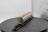 Atlas 6309-2 ACF 3-BAY CYLINDRICAL HOPPER Sterling Salt Freight Car O Scale WEATHERED AS IS Used Excellent
