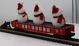 MTH Railking 30-72210 Christmas Gondola Car w/LED Christmas Lights & Lighted Snowmen O SCALE Used