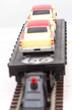 Lionel 6-17536 Flat Car Route 66 w/2 era appropriate vehicles O Scale Like New