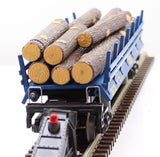 MTH 20-98591 Premier CSX Operating Log Dump Car O SCALE Used Excellent Damaged Box