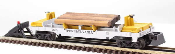 Lionel 6-26841 O Pennsylvania Railroad Log Dump Car 224 O SCALE Like New