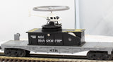 MTH Railking 30-7658 MTH Transport Flat Car w/Operating Helicopter O SCALE Like New