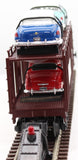 MTH Railking 30-7628 Auto Transportation Auto Carrier Flat Car W/4 cars #4952 O SCALE Like New