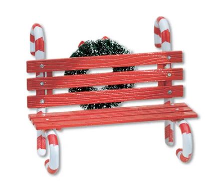 Department 56 56.52669 Candy Cane Bench-- Village Accessories