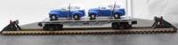 MTH Railking 30-7647 Auto Transportation Flat Car w/Ertl 1950 Panel Truck Color TBD O SCALE Like New