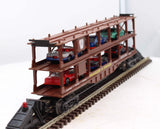 Lionel 6-16208 PENNSYLVANIA PRR auto carrier w/ 6 diecast cars O Scale 6 Bonus Cars Included Used Damaged Box