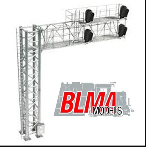 BLMA Models 4030 Modern Cantilever Left Hand Signal Bridge w/ LEDs O SCALE NEW