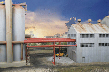 Walthers Cornerstone  933-2958 Steel Mill Blower Engine House Piping (missing instructions- avail online) HO Scale NEW