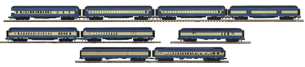 MTH Premier 20-40083 Jersey Central Blue Comet Passenger Car Madison Set, 20-40084, 20-40085, 20-40086 Jersey Central Passenger Cars Premier 70 Madison Set 9 cars O Scale NEW Limited