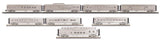 MTH 30-68225 Burlington 4 pack Streamlined Passenger Set with 30-68226 2 pack, 30-68227 passenger car , and 30-68228 Vista Dome O Scale NEW