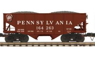 MTH Premier 20-92262C Pennsylvania O Scale Premier 2-Bay Fish Belly Hopper Car Road #164263 NEW