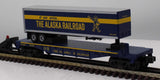 MTH Railking 30-76126 Alaska RailKing Flat Car w/40' Trailer O SCALE Like New