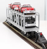 MTH Railking 30-7656 Auto Transportation Auto Carrier Flat Car - Black & Red  '57 Chevys O SCALE Like New