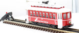 MTH Railking 30-5237 Christmas Bump-n-Go Trolley With LED Lights Candy Cane Express O SCALE Like New