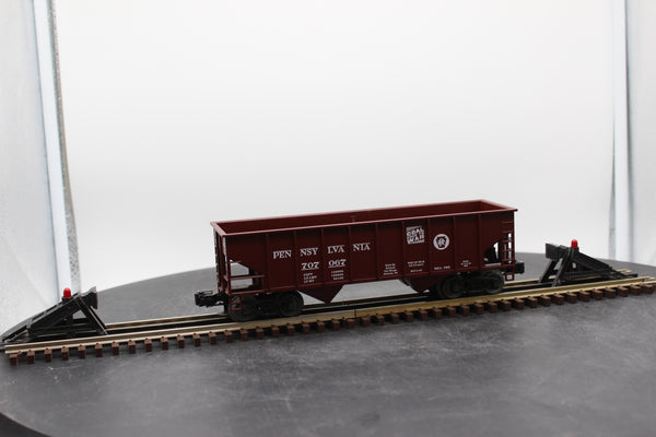 Weaver 707077 PA. Railroad 2 vBay ribbed coal car O SCALE Like New
