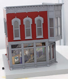 MTH 30-9012 Corner Drug Store Red W/ Gray Trim RailKing O Scale Like New