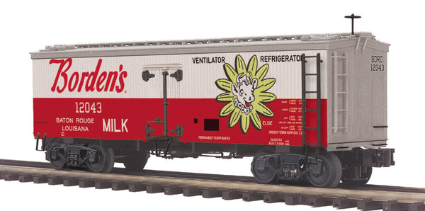 MTH Premier 20-94488 Borden's 36 Woodsided Reefer Car O SCALE Like New