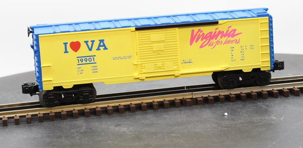 Lionel 6-19901 I Love Virginia Boxcar O SCALE Like New