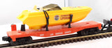 Lionel 6-16970 LOS ANGELES LA COUNTY Flatcar with Operating Lifeguard Boat #6424 O Scale Used Excellent