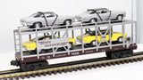 MTH Railking 30-7694 Auto Transportation Auto Carrier Flat Car w/ Chevy Nova O SCALE Like New