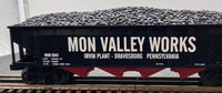 MTH Railking 30-75221 Mon Valley RailKing 4-Bay Hopper Car O SCALE Like New