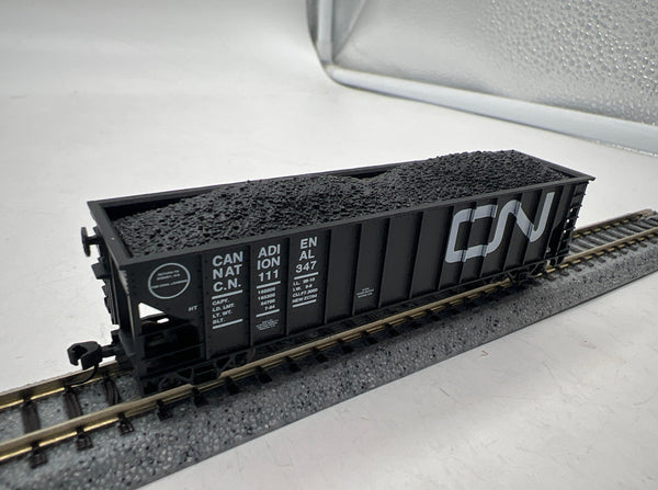 Atlas 40448A CANADIAN NATIONAL 90 Ton Hopper  Black/White kadee style couplers N  Scale Used Excellent